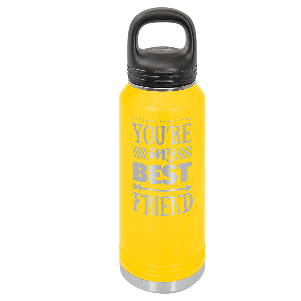Yellow 32 oz. Powder Coated Water Bottle