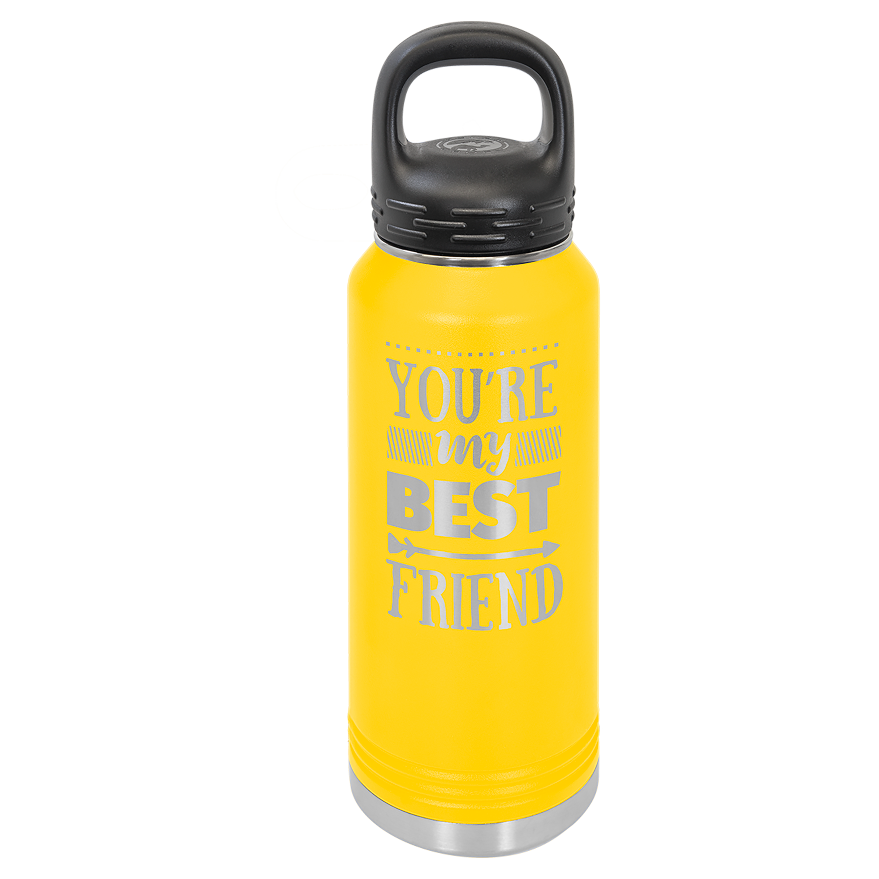 Yellow 32 oz. Powder Coated Water Bottle