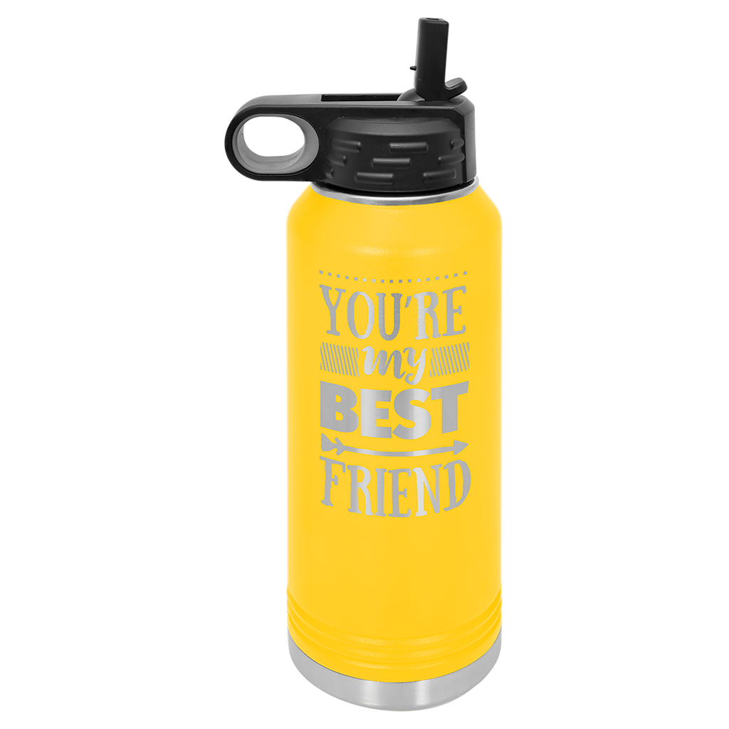 Yellow 32 oz. Powder Coated Water Bottle