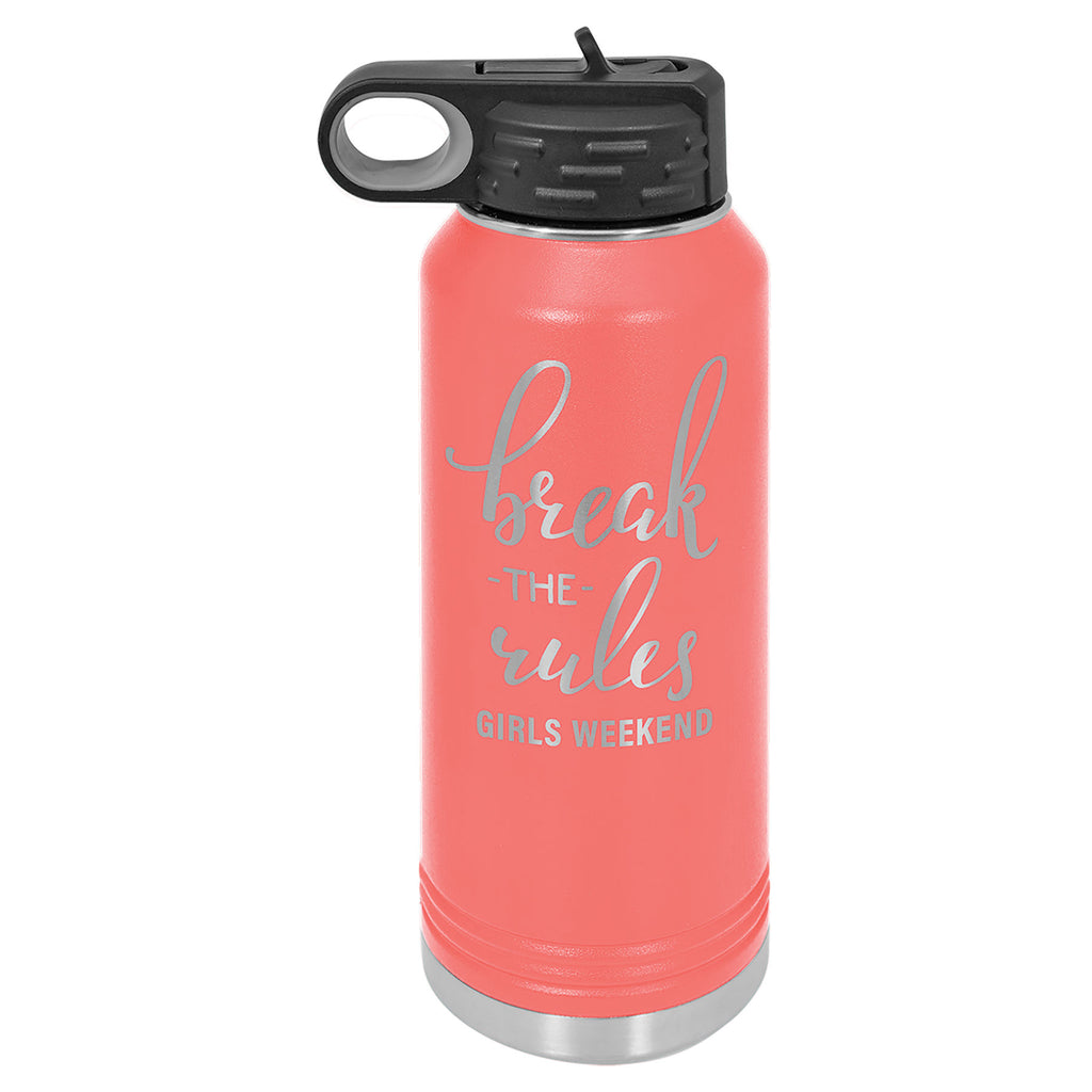 Coral 32 oz. Powder Coated Water Bottle