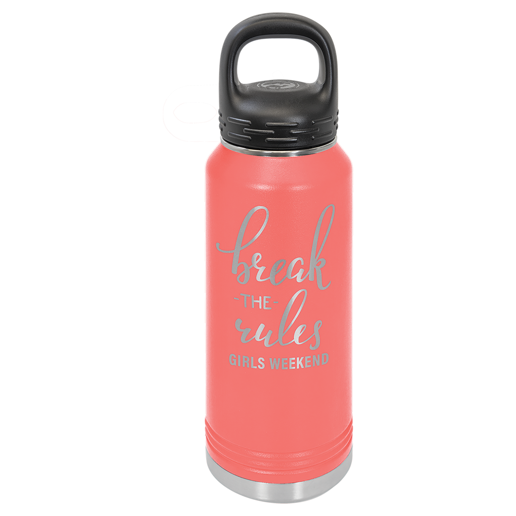Coral 32 oz. Powder Coated Water Bottle