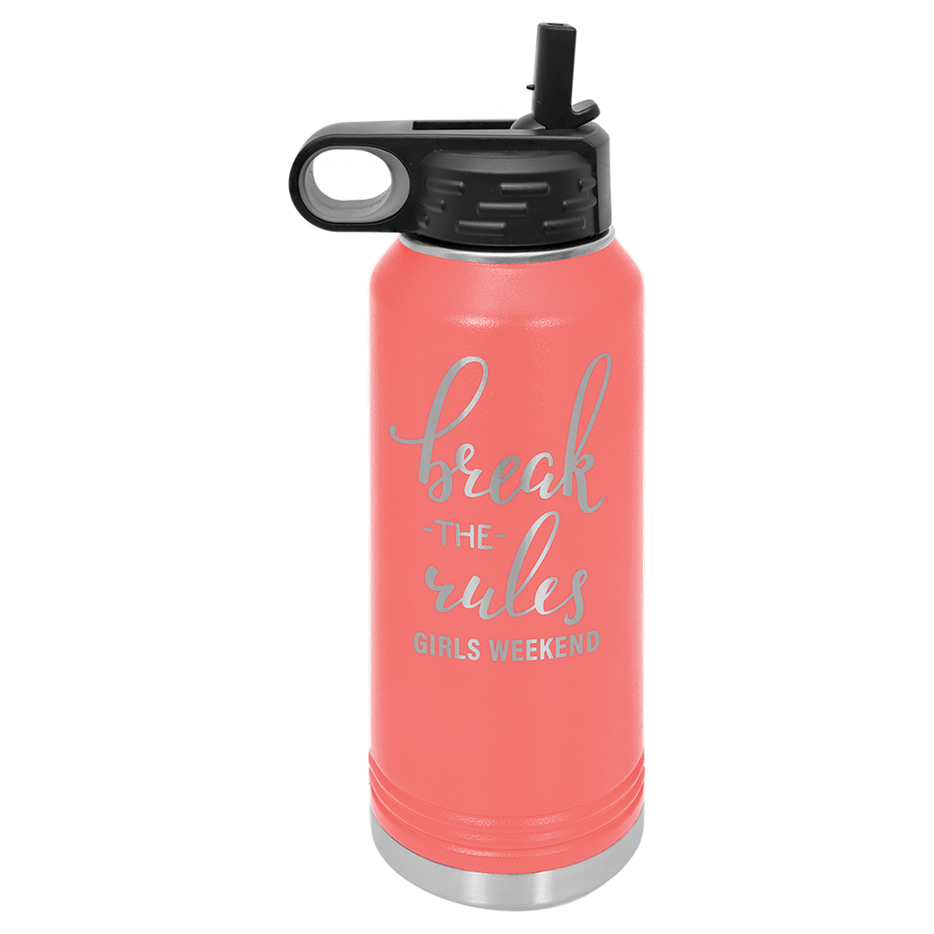 Coral 32 oz. Powder Coated Water Bottle