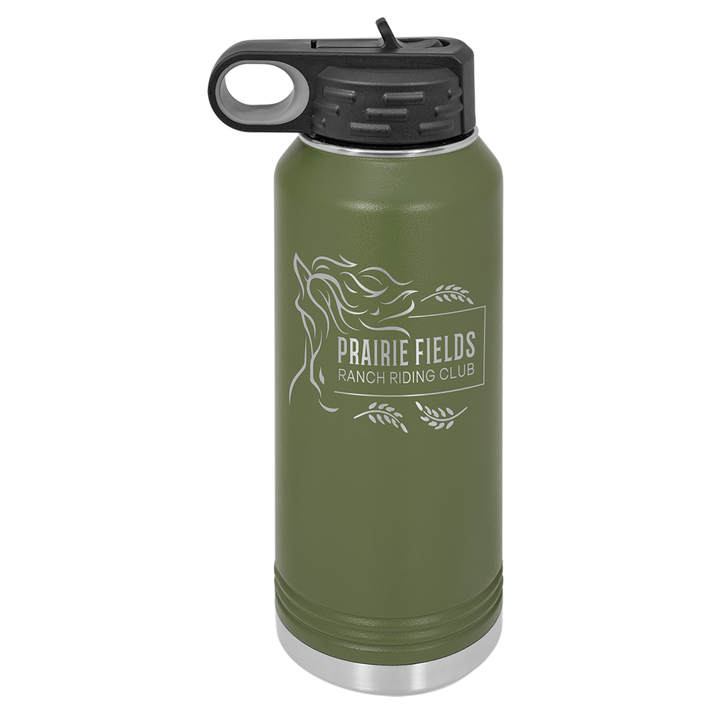Olive Green 32 oz. Powder Coated Water Bottle