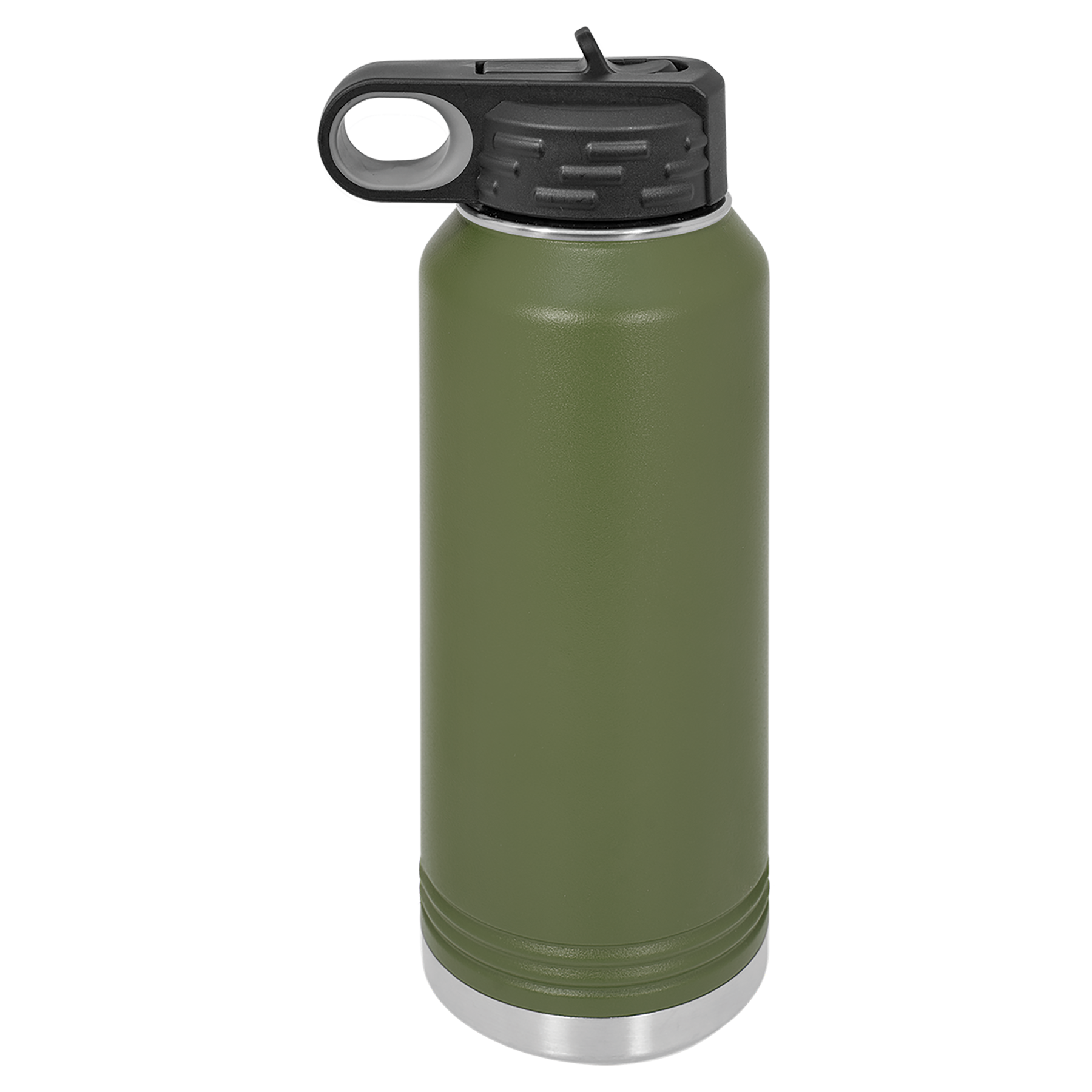 Olive Green 32 oz. Powder Coated Water Bottle blank-preview