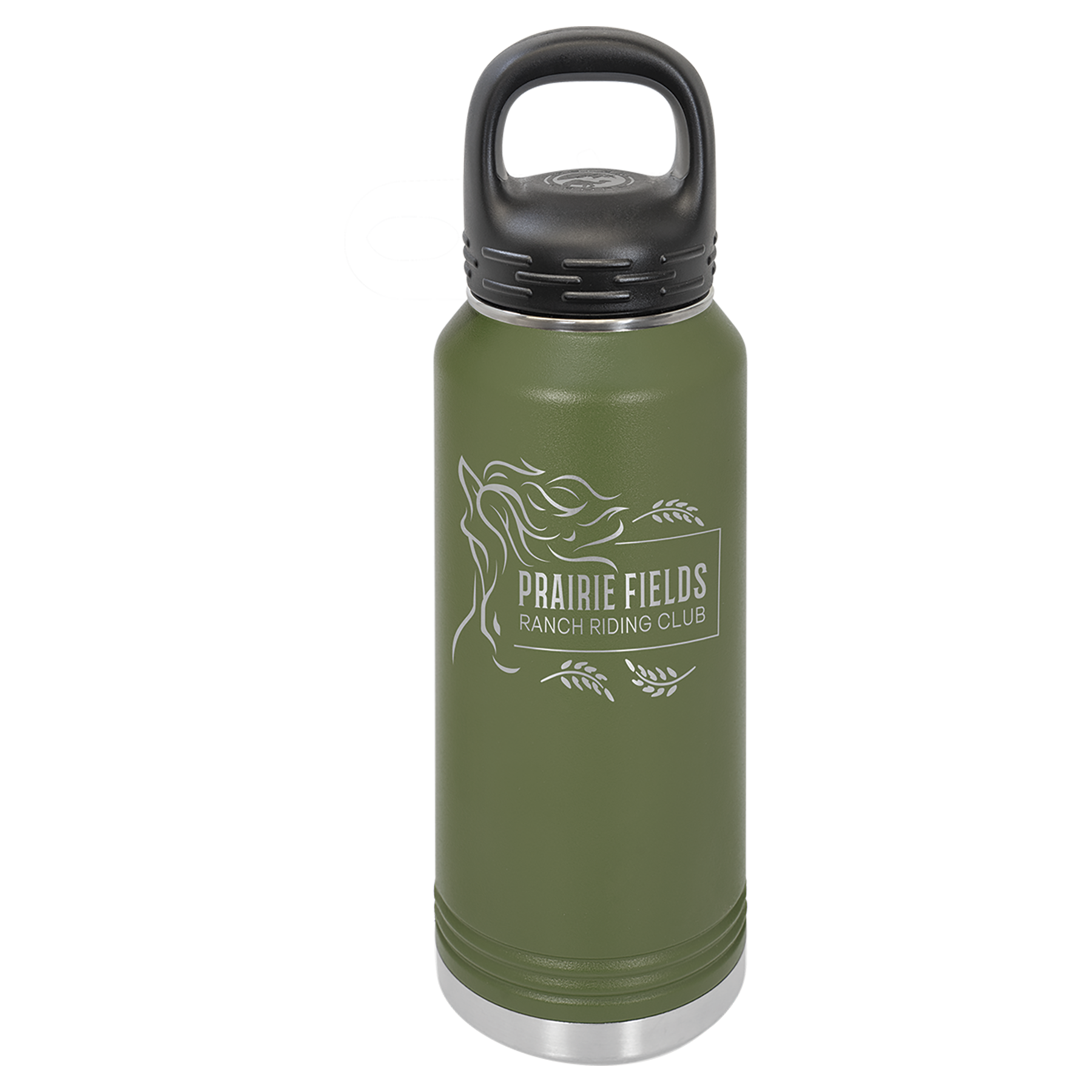 Olive Green 32 oz. Powder Coated Water Bottle