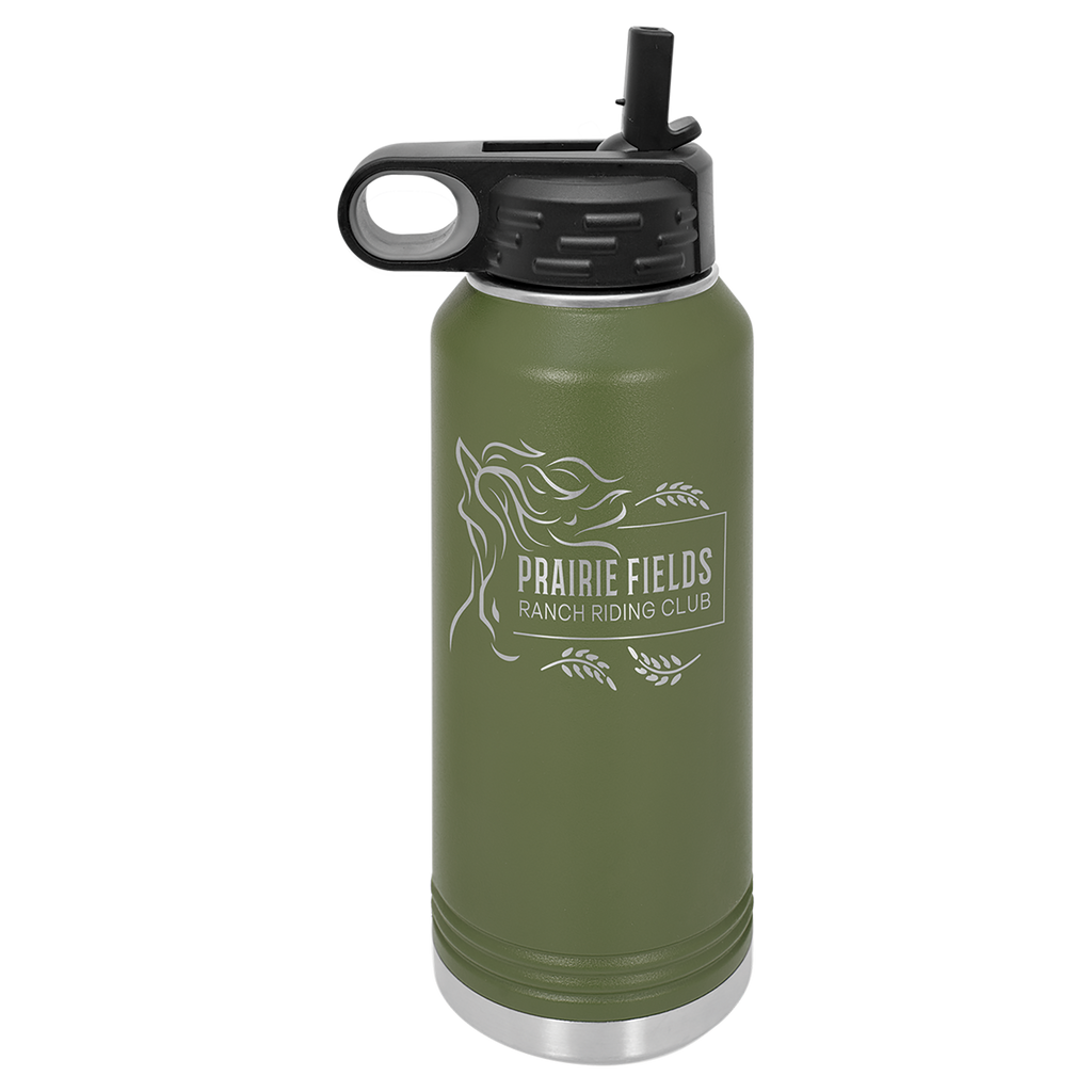 Olive Green 32 oz. Powder Coated Water Bottle