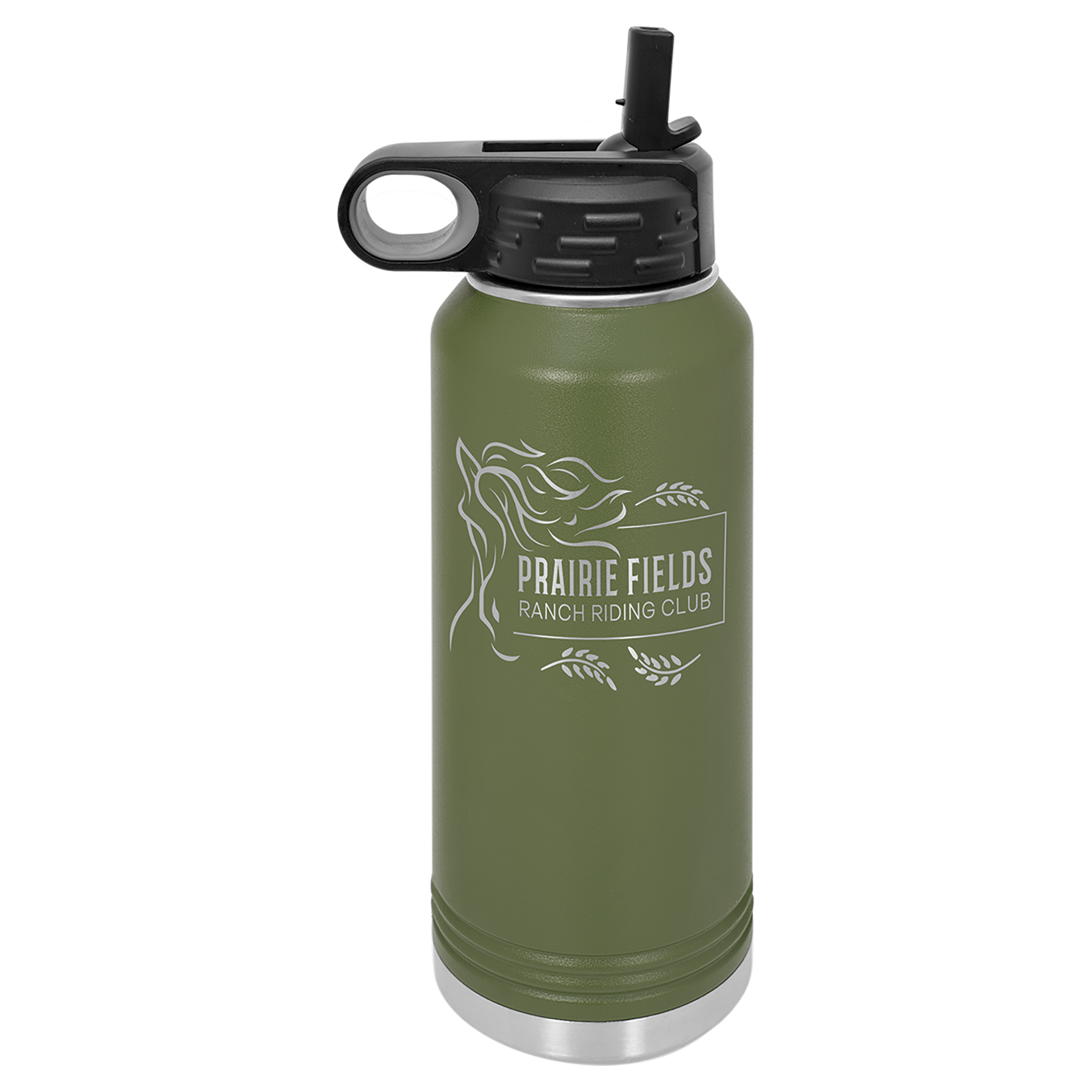 Olive Green 32 oz. Powder Coated Water Bottle