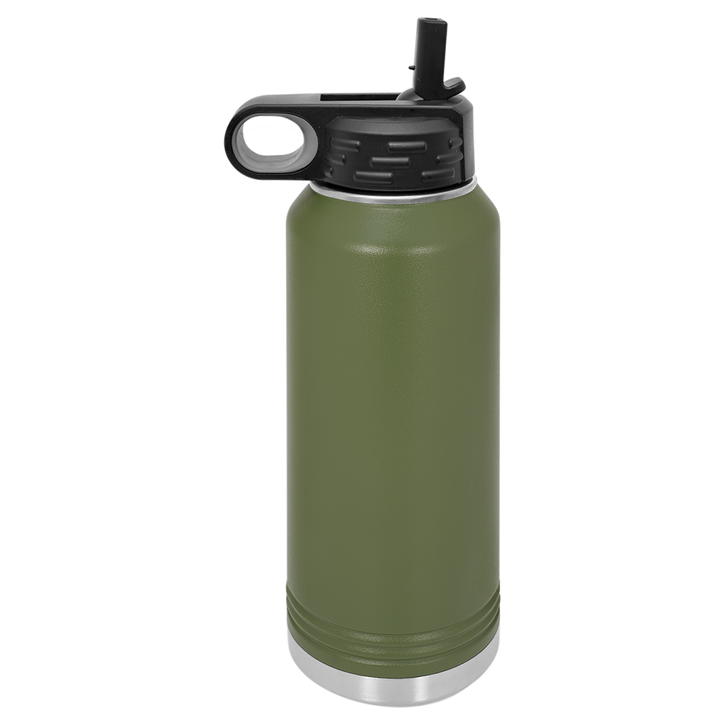 Olive Green 32 oz. Powder Coated Water Bottle