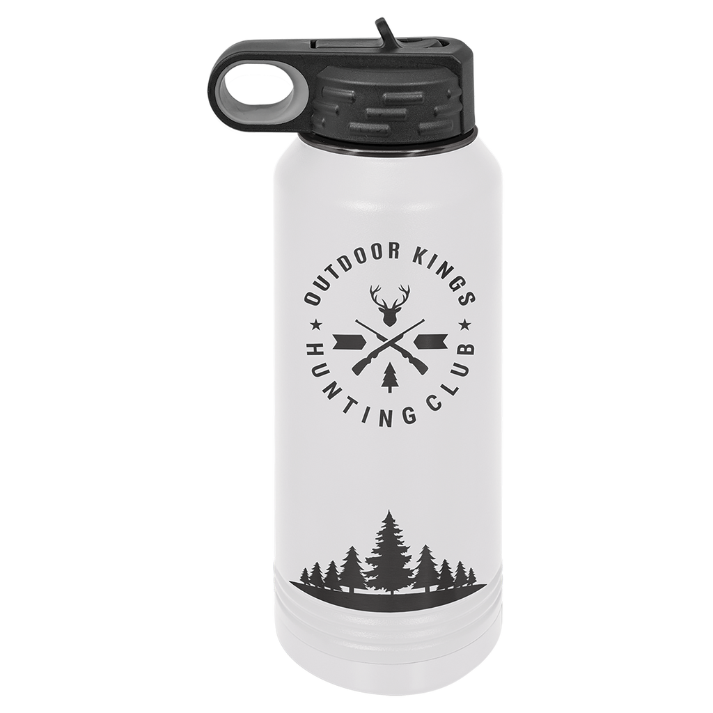 32 oz. White/Ghost Black ION-Plated Water Bottle
