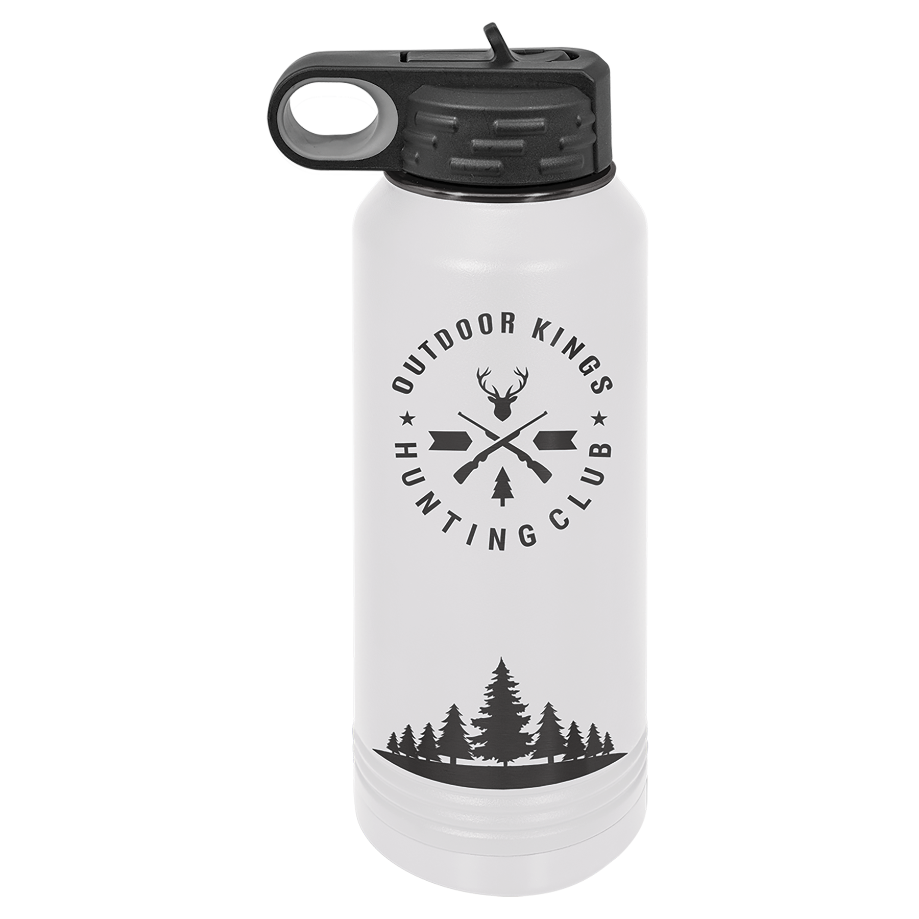32 oz. White/Ghost Black ION-Plated Water Bottle