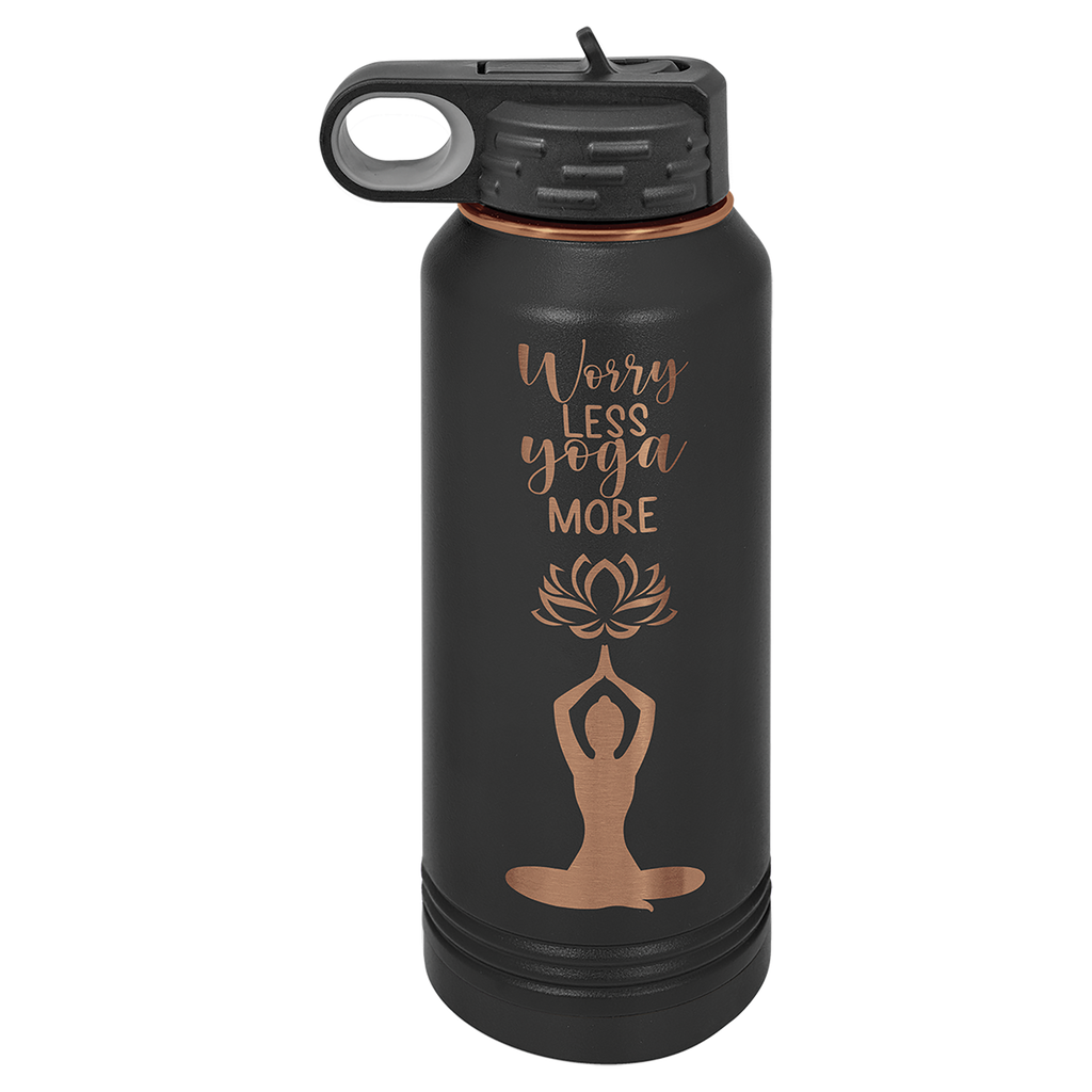 32 oz. Black/Rose Gold ION-Plated Water Bottle