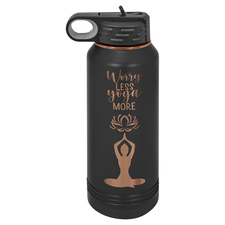 Water Bottle – 32 oz / Black-Rose Gold