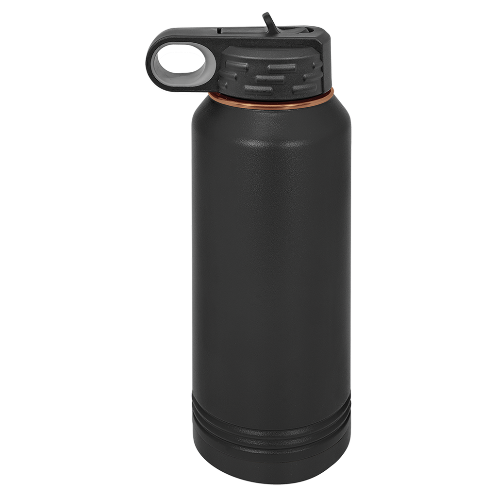32 oz. Black/Rose Gold ION-Plated Water Bottle blank-preview