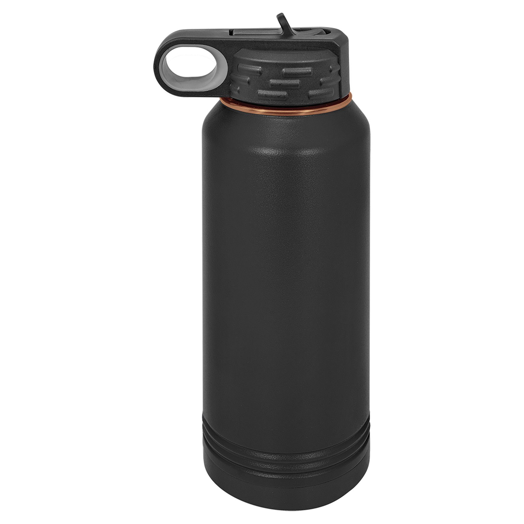 32 oz. Black/Rose Gold ION-Plated Water Bottle blank-preview