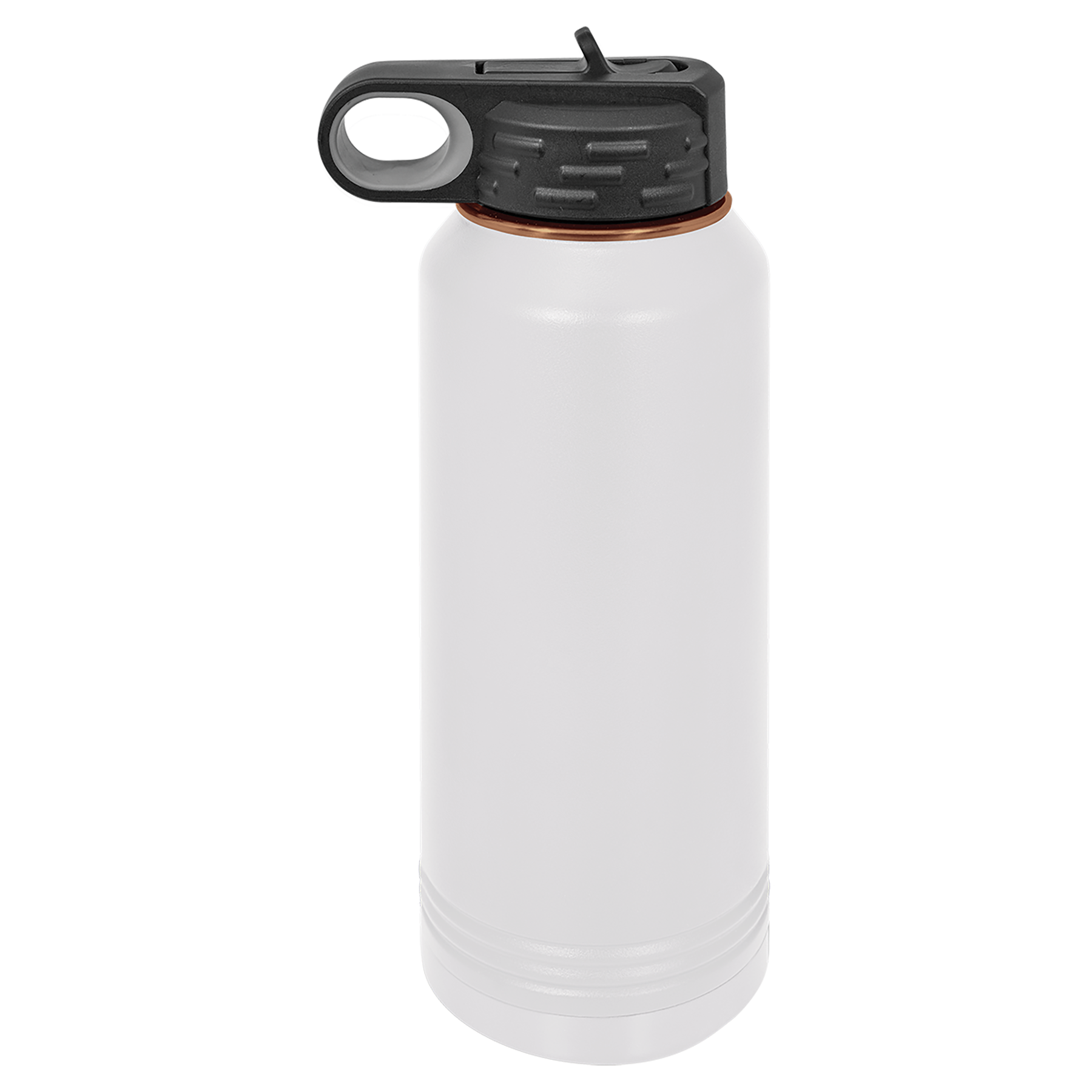 32 oz. White/Rose Gold ION-Plated Water Bottle blank-preview
