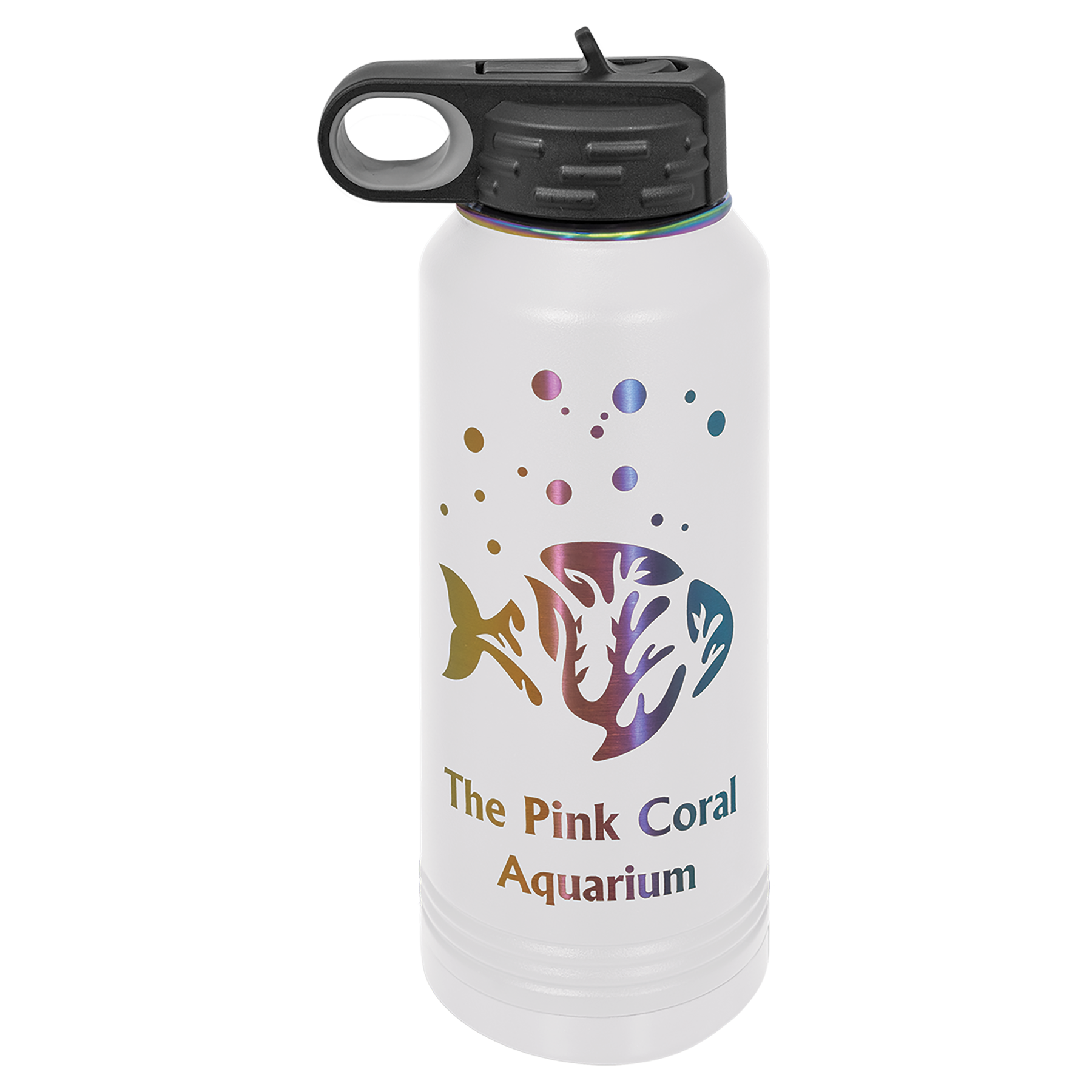 32 oz. White/Prism ION-Plated Water Bottle