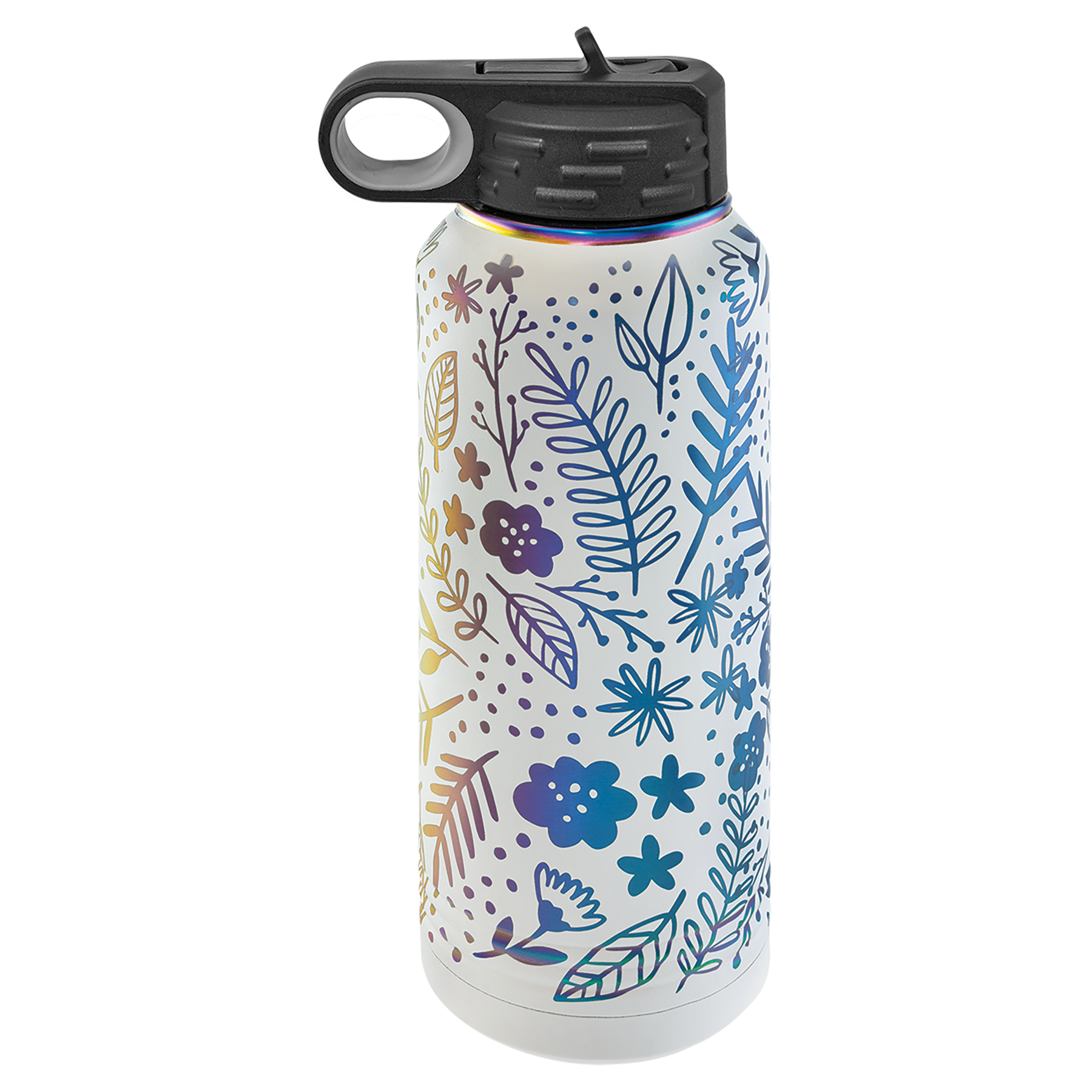 32 oz. White/Prism ION-Plated Water Bottle