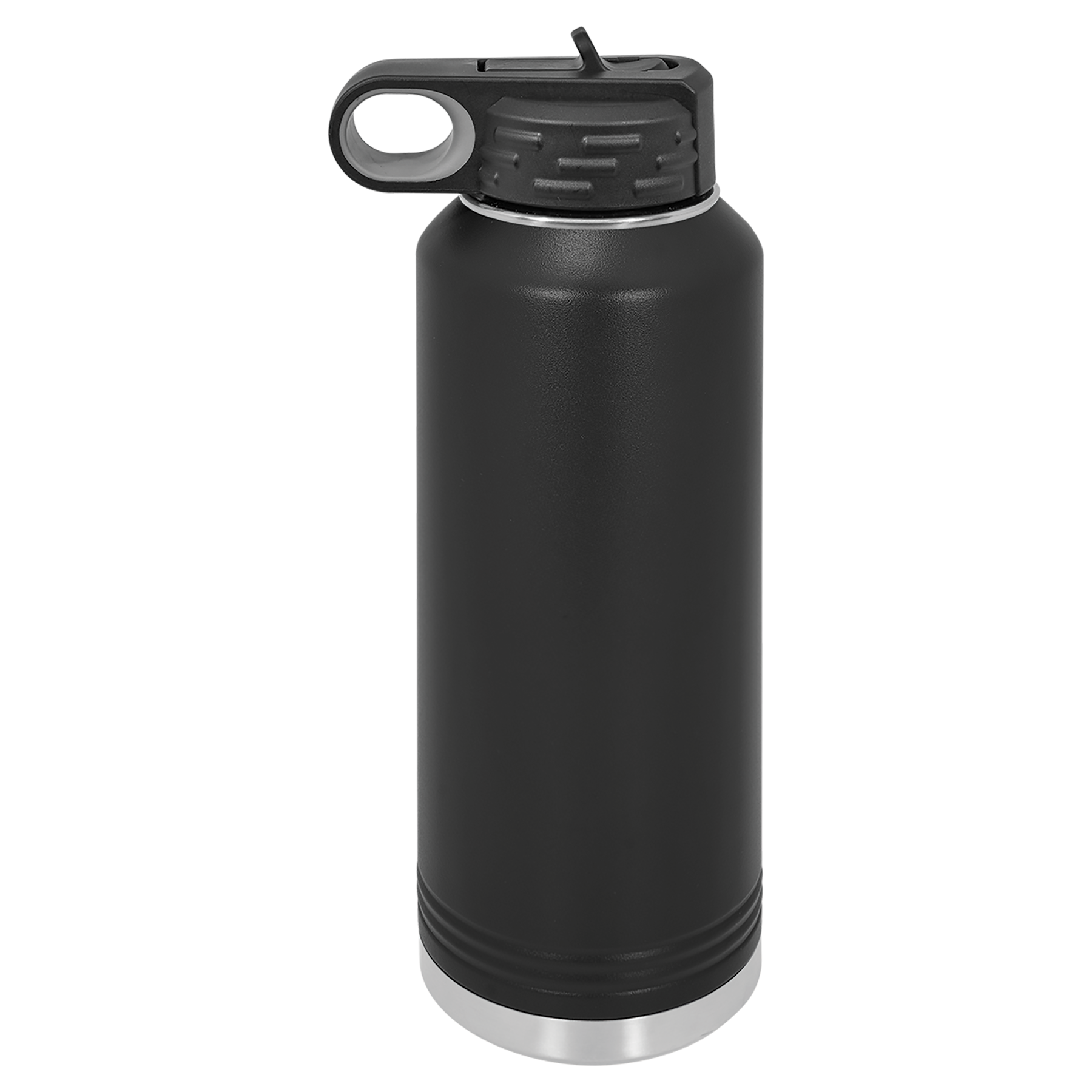 Black 40 oz. Powder Coated Water Bottle blank-preview