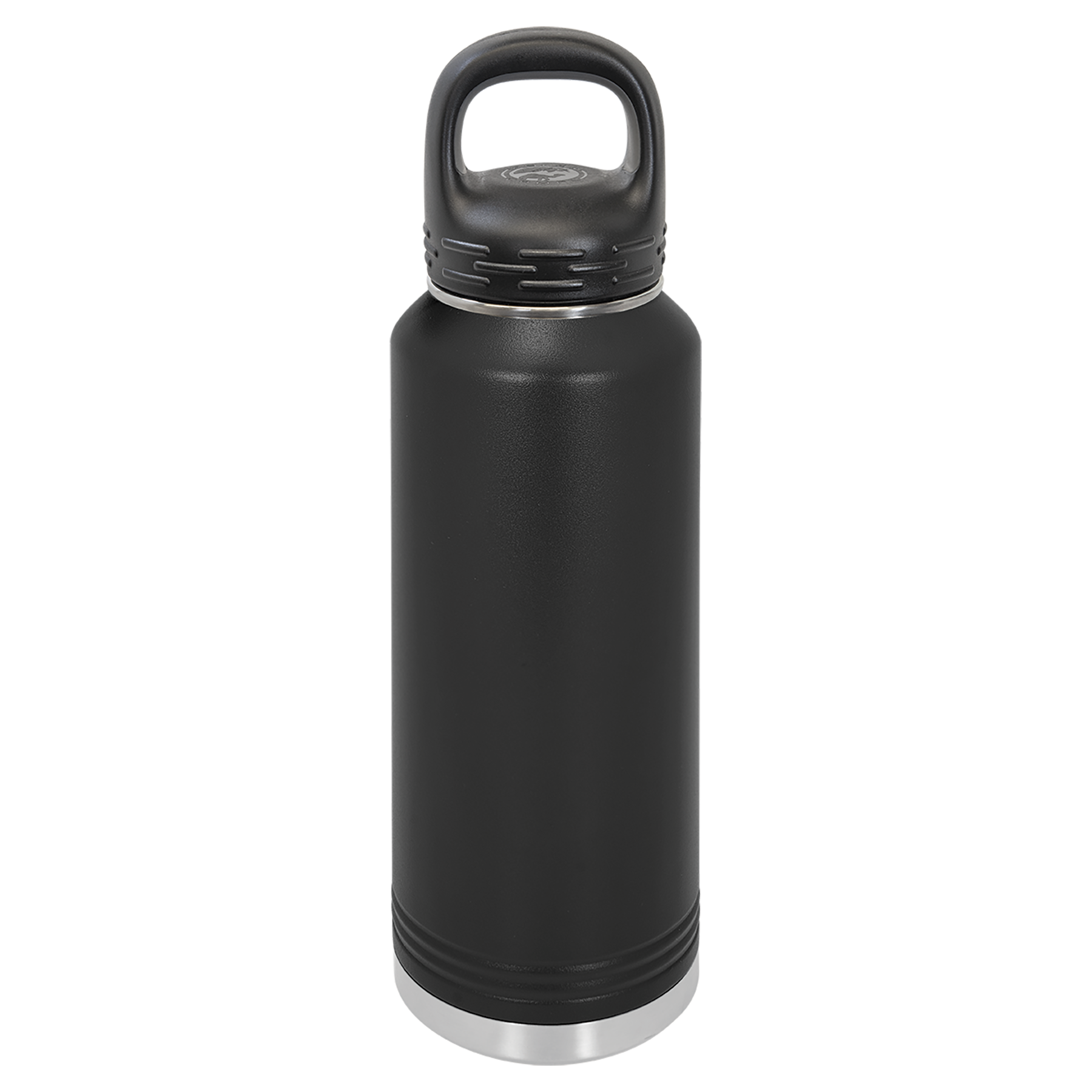 Black 40 oz. Powder Coated Water Bottle