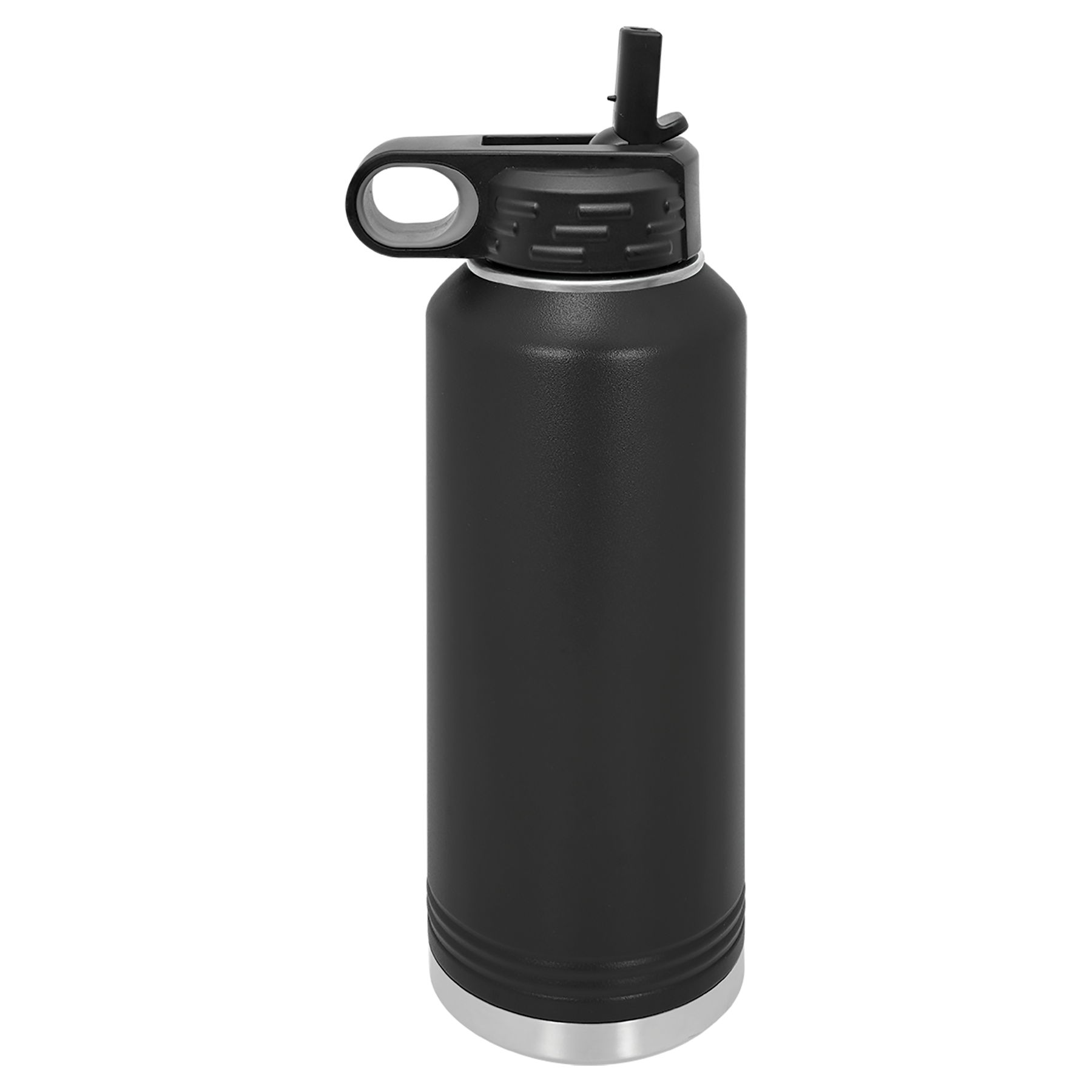 Black 40 oz. Powder Coated Water Bottle