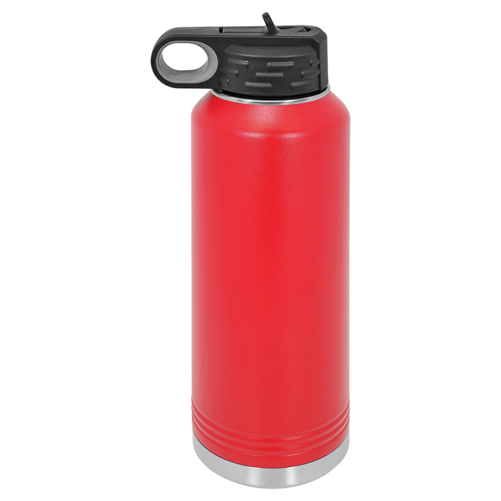 Red 40 oz. Powder Coated Water Bottle blank-preview