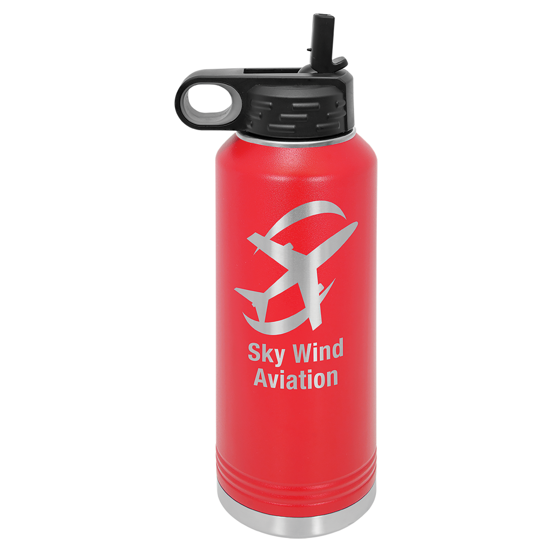 Red 40 oz. Powder Coated Water Bottle
