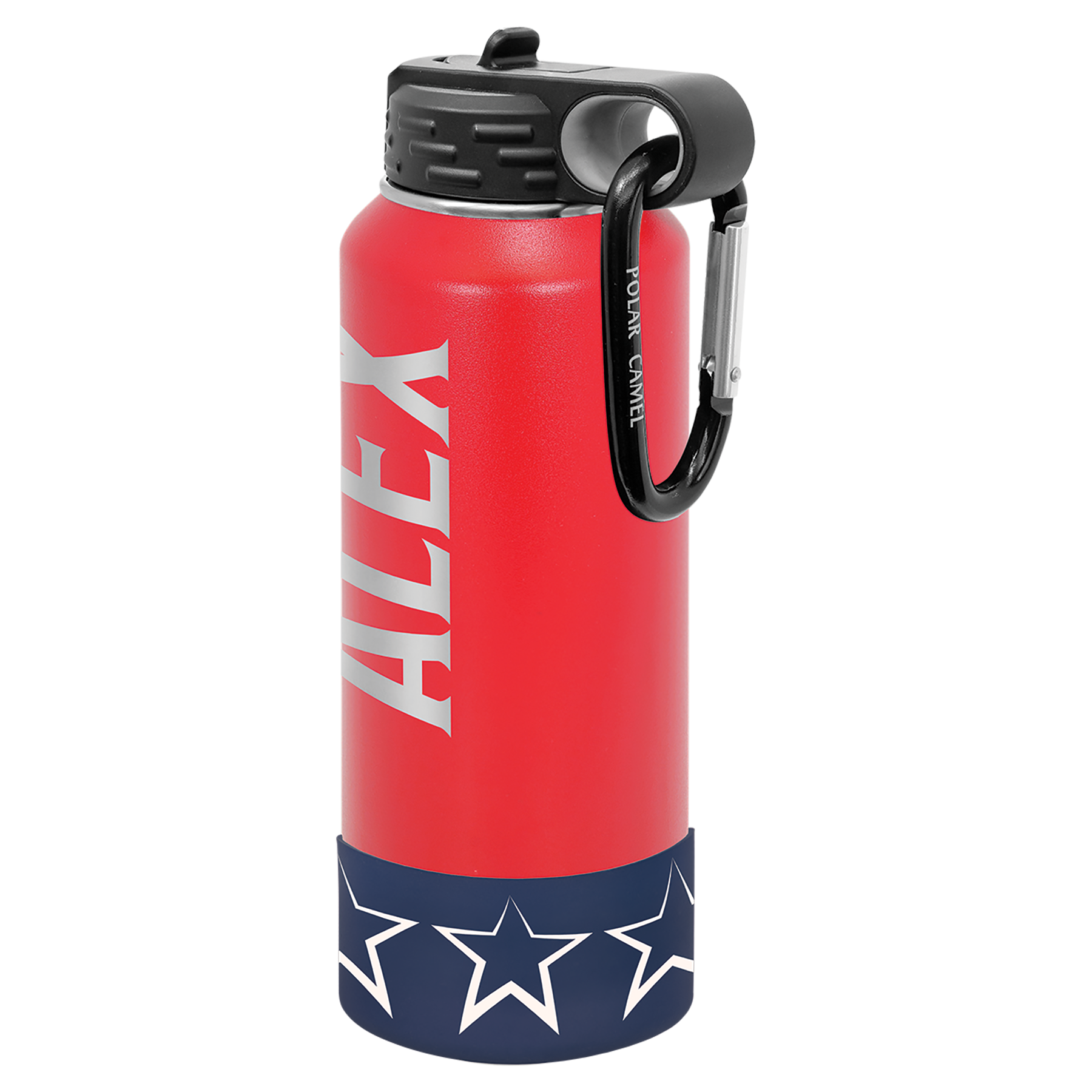 Red 40 oz. Powder Coated Water Bottle