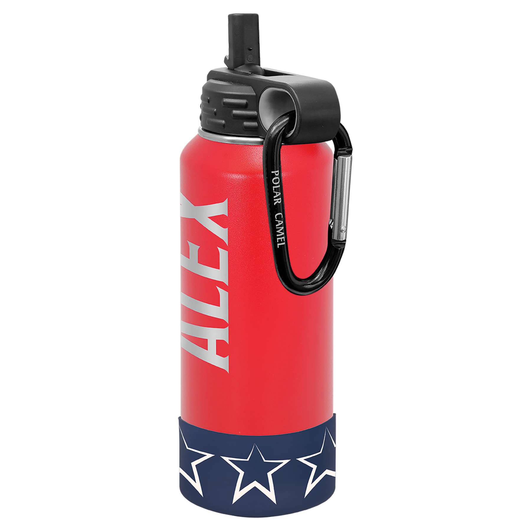 Red 40 oz. Powder Coated Water Bottle
