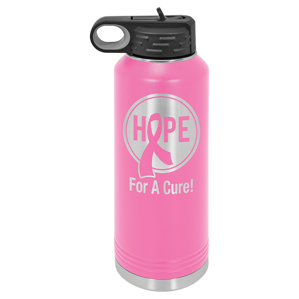 Pink 40 oz. Powder Coated Water Bottle