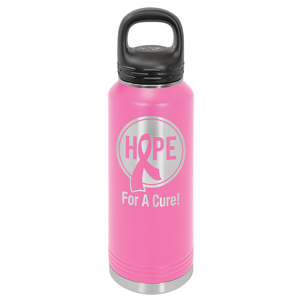 Pink 40 oz. Powder Coated Water Bottle