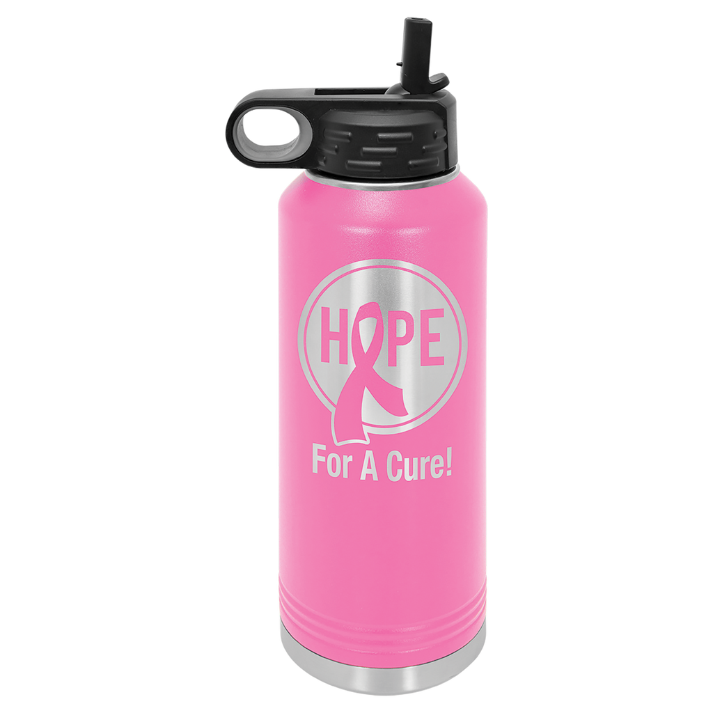 Pink 40 oz. Powder Coated Water Bottle