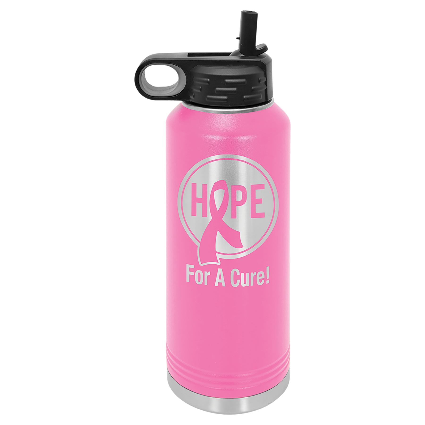 Pink 40 oz. Powder Coated Water Bottle