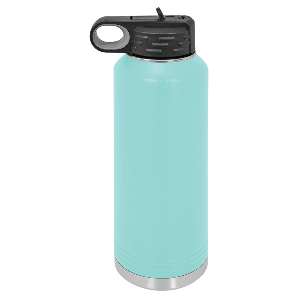 Teal 40 oz. Powder Coated Water Bottle blank-preview