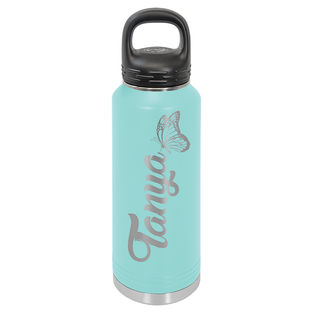 Teal 40 oz. Powder Coated Water Bottle