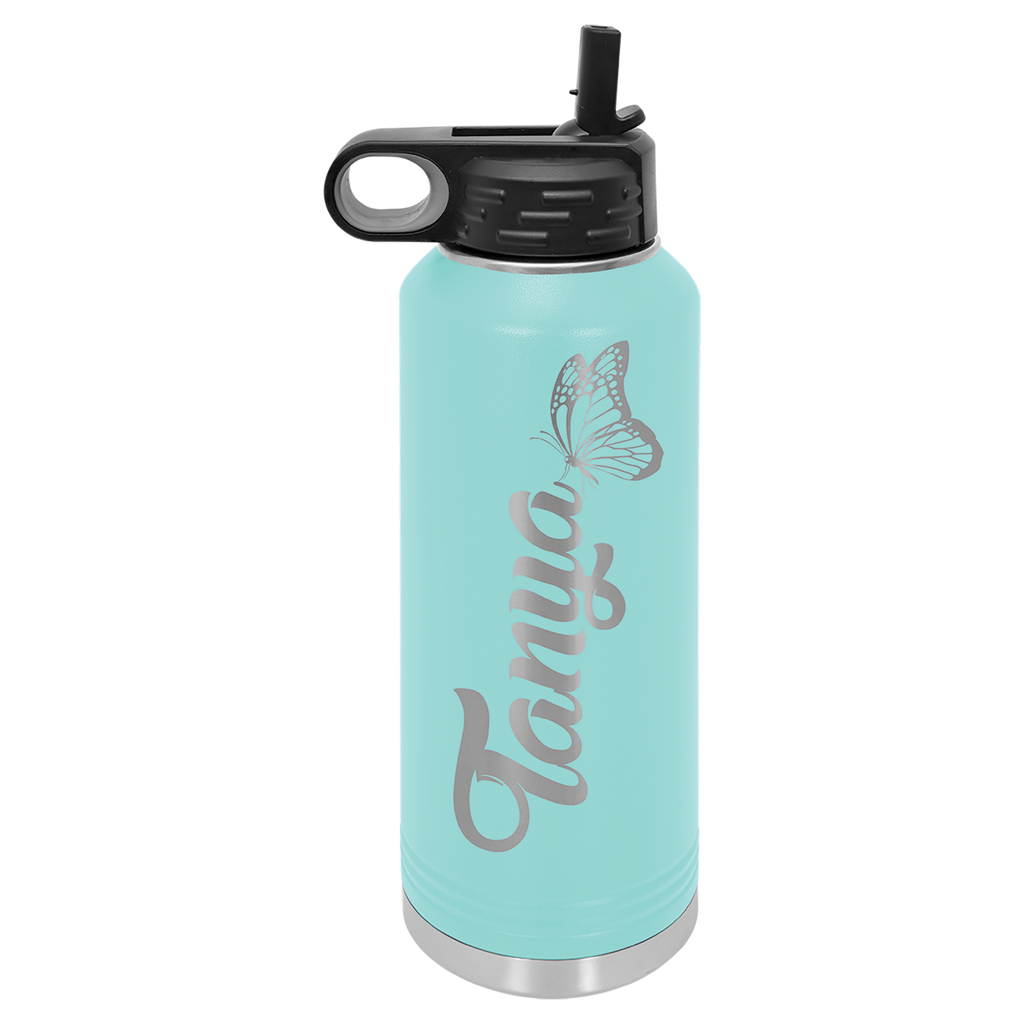 Teal 40 oz. Powder Coated Water Bottle