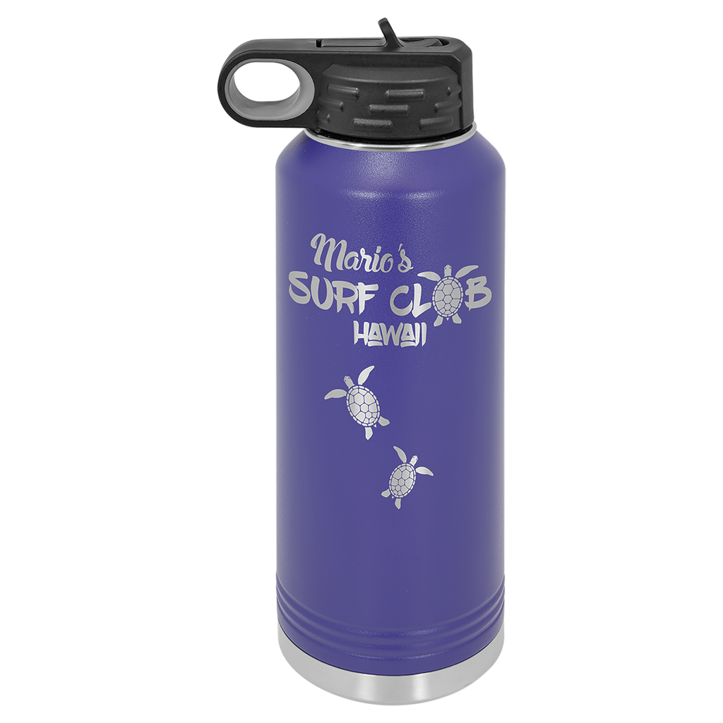 Purple 40 oz. Powder Coated Water Bottle