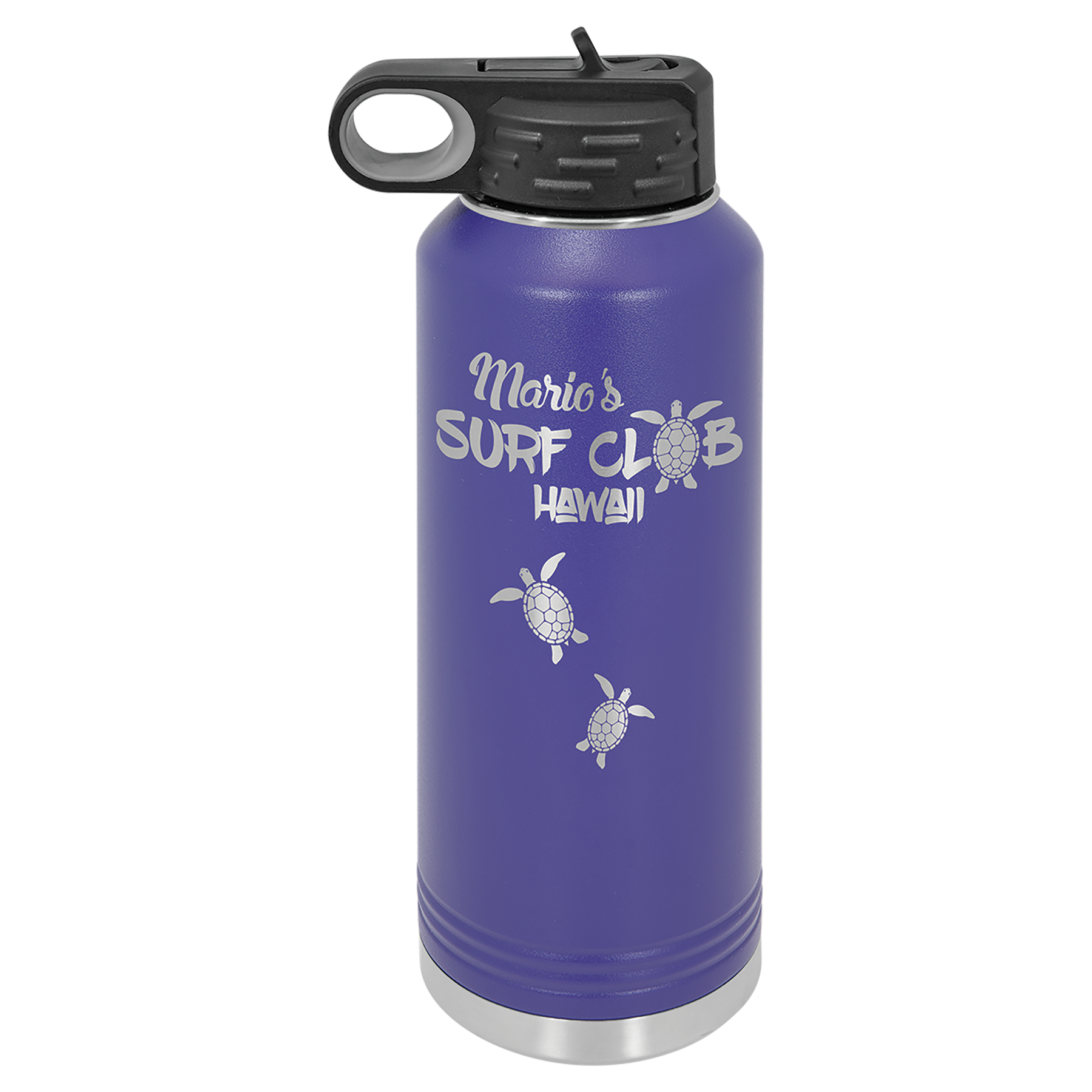Purple 40 oz. Powder Coated Water Bottle