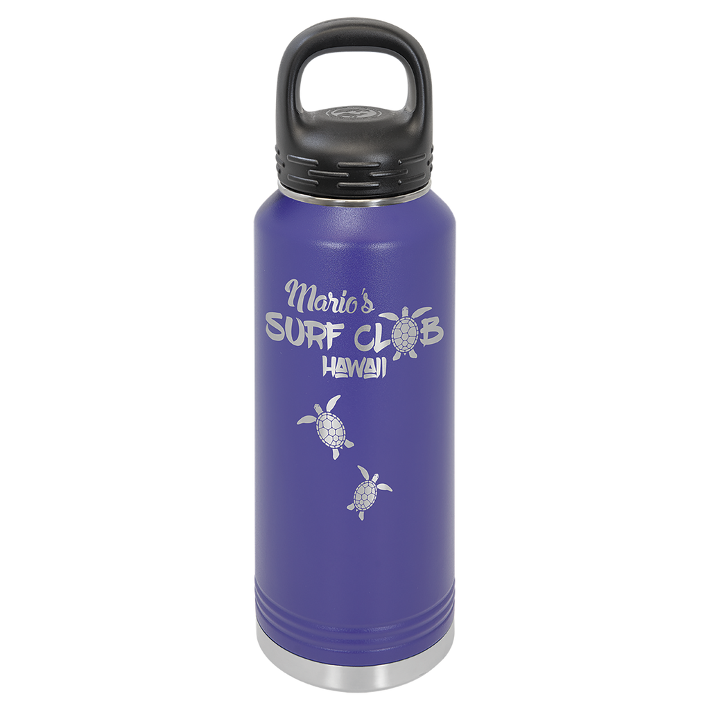 Purple 40 oz. Powder Coated Water Bottle