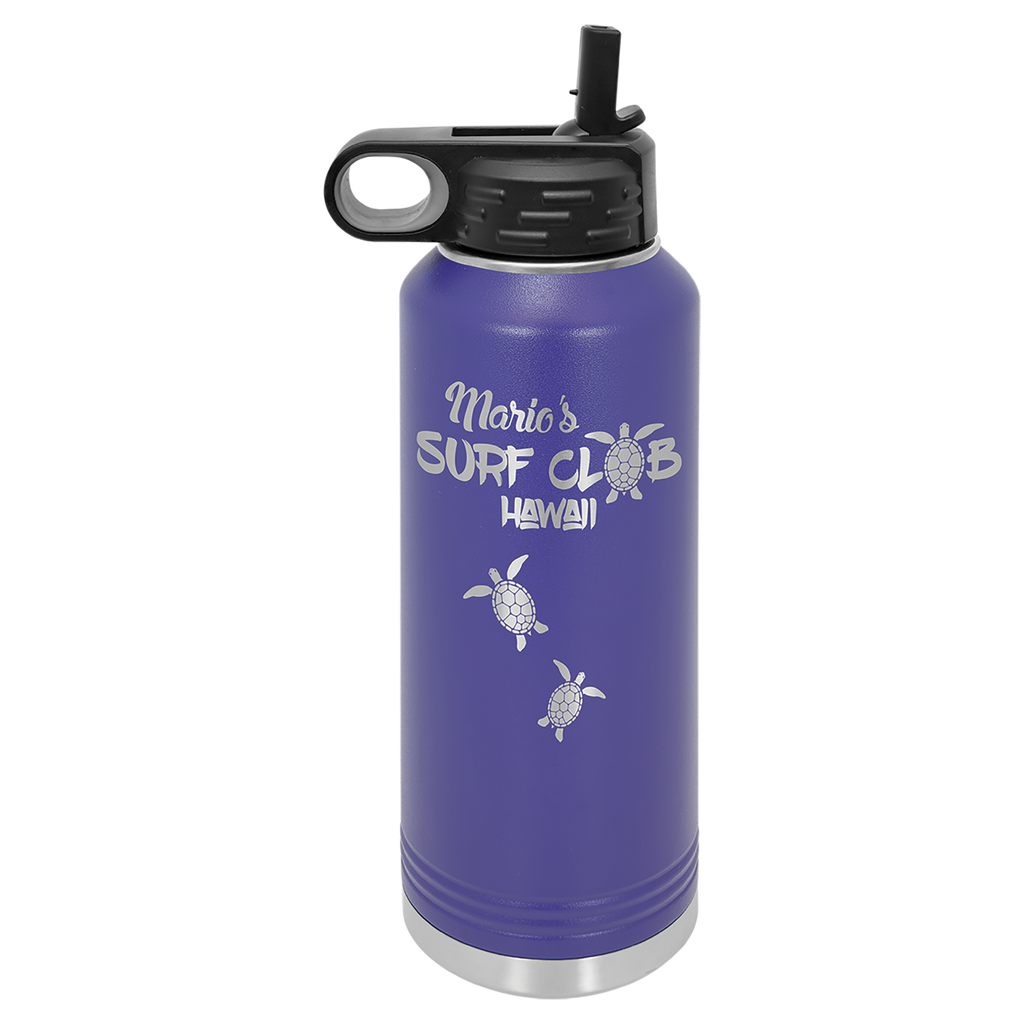Purple 40 oz. Powder Coated Water Bottle