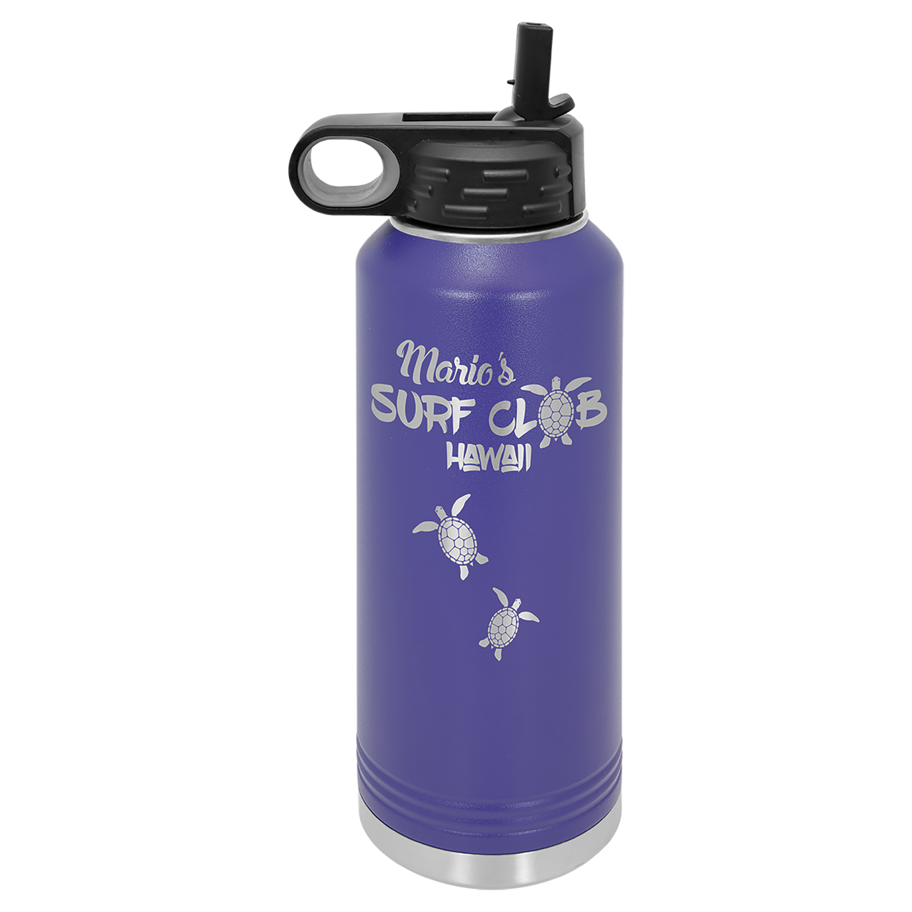 Purple 40 oz. Powder Coated Water Bottle