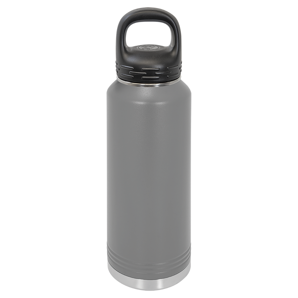 Dark Gray 40 oz. Powder Coated Water Bottle