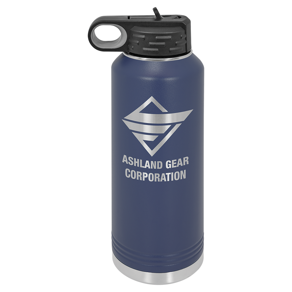 Navy Blue 40 oz. Powder Coated Water Bottle