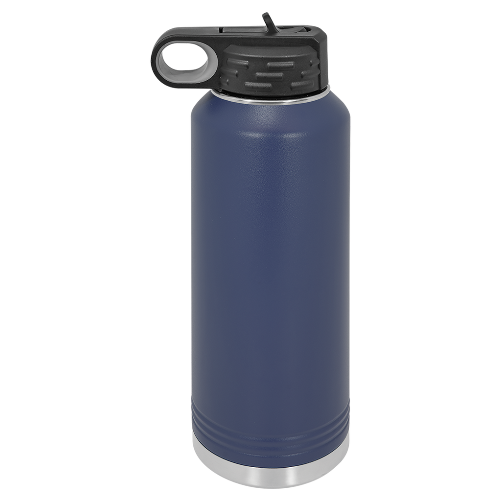 Navy Blue 40 oz. Powder Coated Water Bottle blank-preview