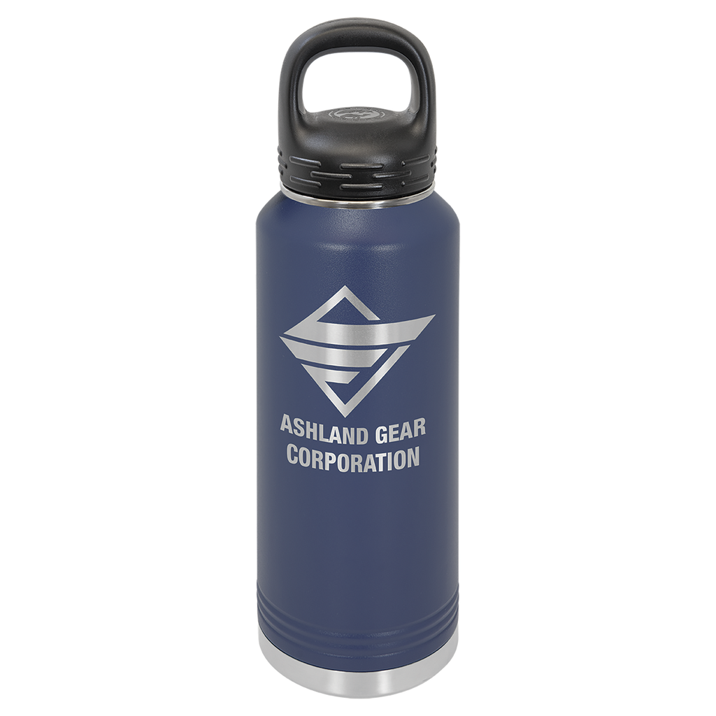 Navy Blue 40 oz. Powder Coated Water Bottle