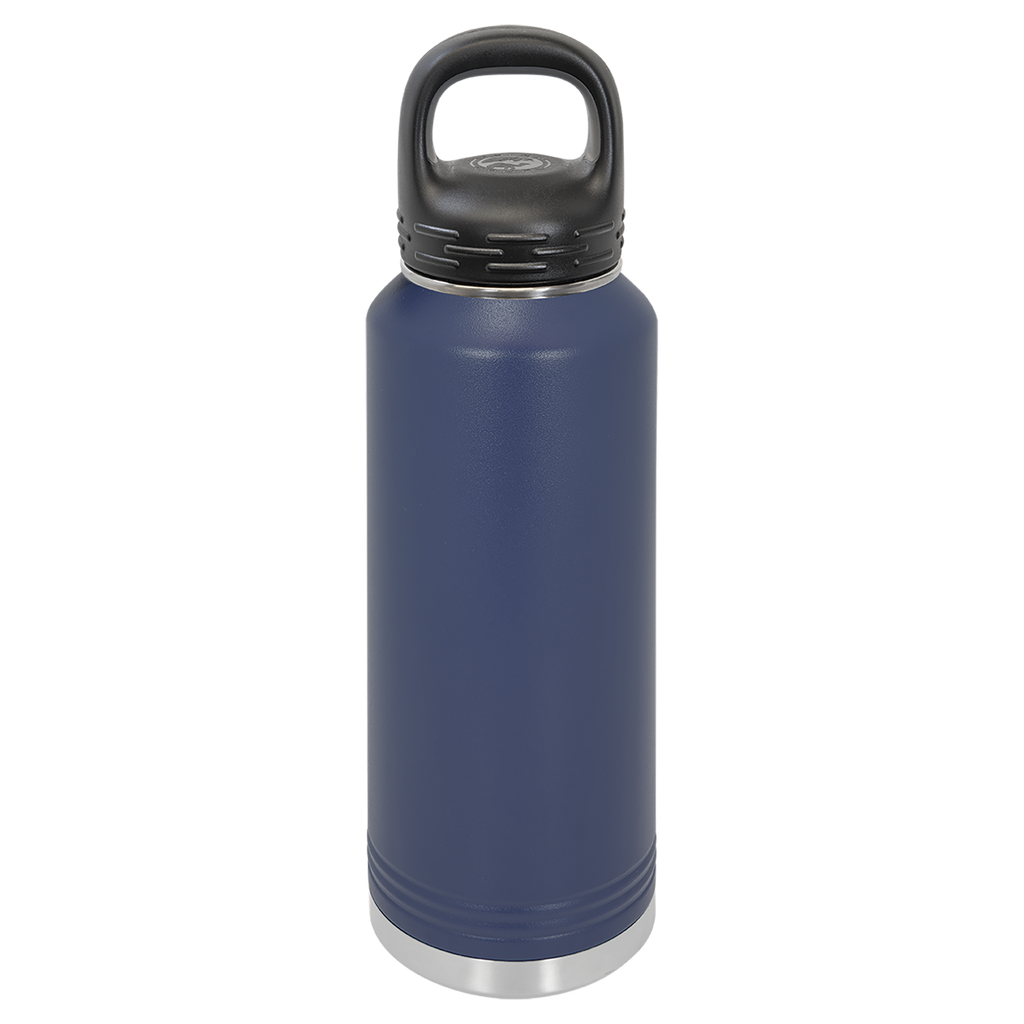 Navy Blue 40 oz. Powder Coated Water Bottle
