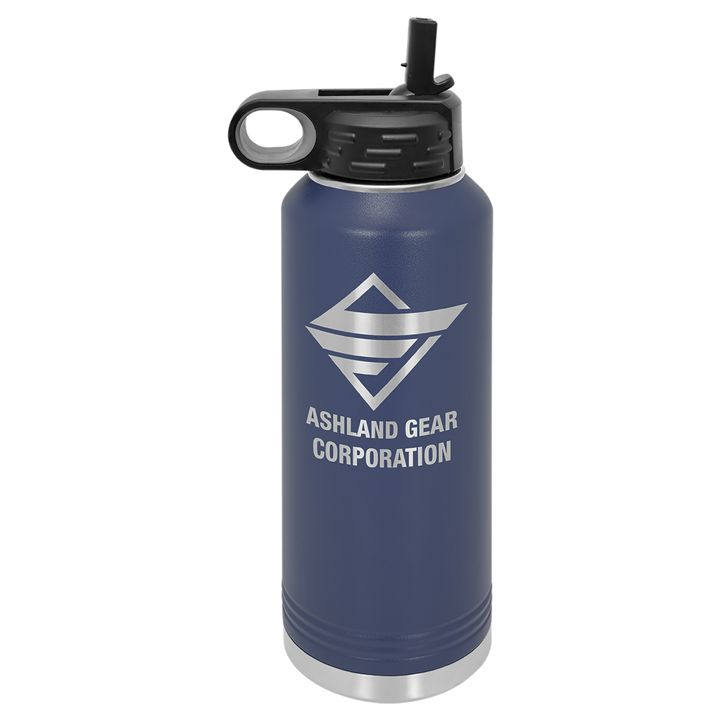 Navy Blue 40 oz. Powder Coated Water Bottle