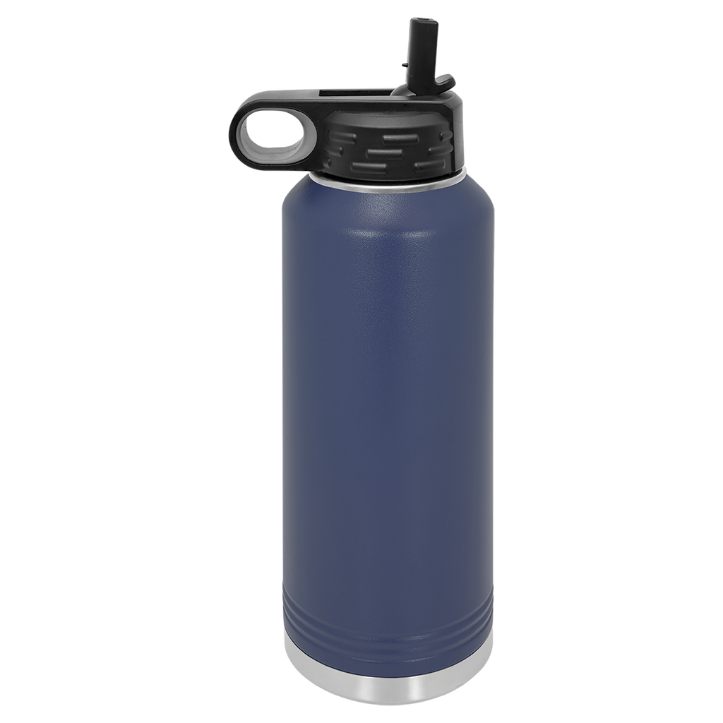 Navy Blue 40 oz. Powder Coated Water Bottle