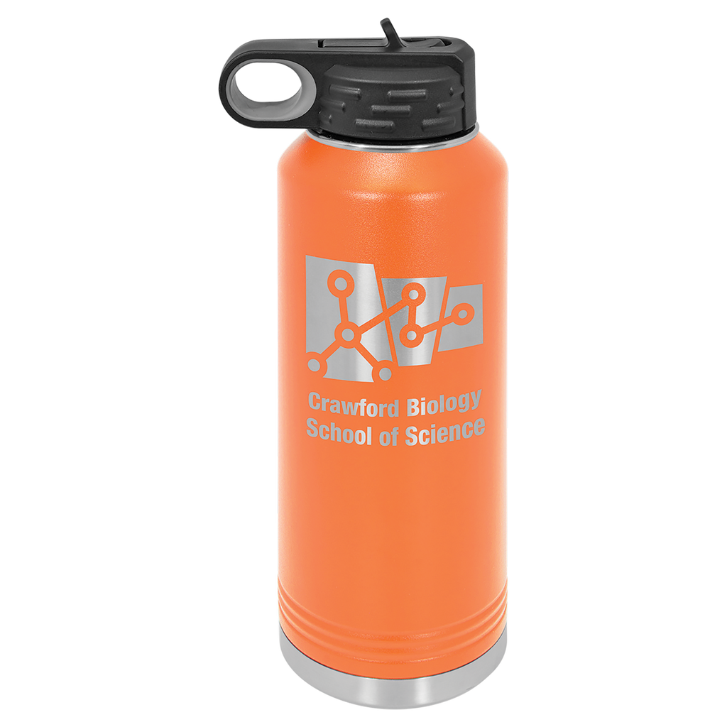 Orange 40 oz. Powder Coated Water Bottle