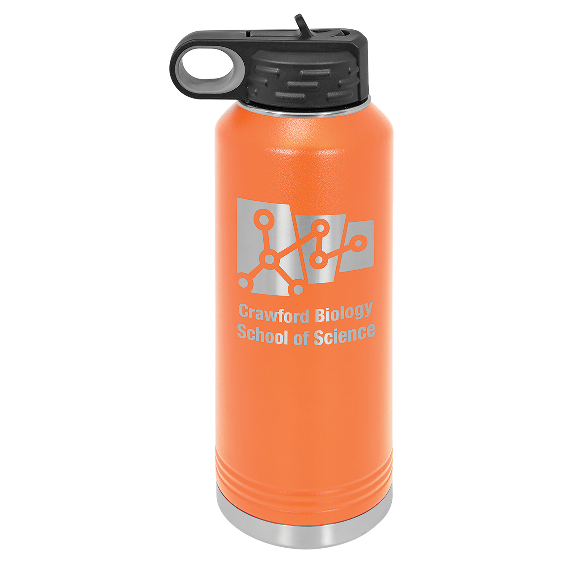Orange 40 oz. Powder Coated Water Bottle