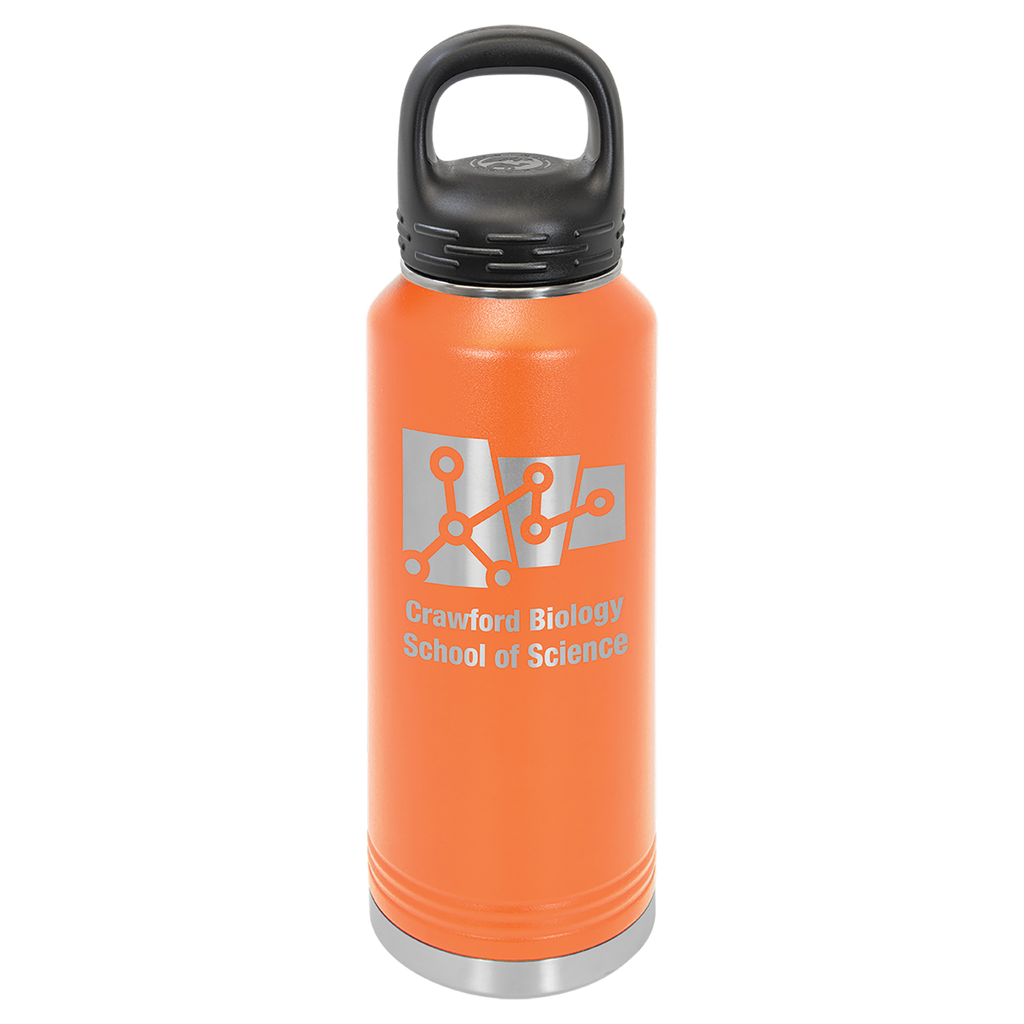 Orange 40 oz. Powder Coated Water Bottle